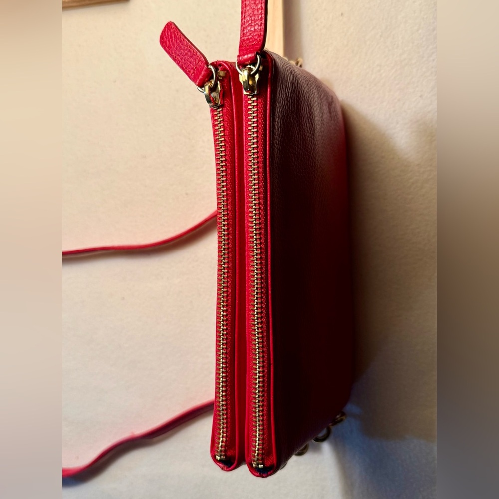 Leather Tommy Hilfiger Vibrant Red Crossbody Bag - Picture 4 of 7